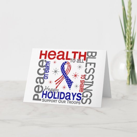 Kerstmis 4 ondersteunt onze tropen feestdagen kaart (Voorkant)