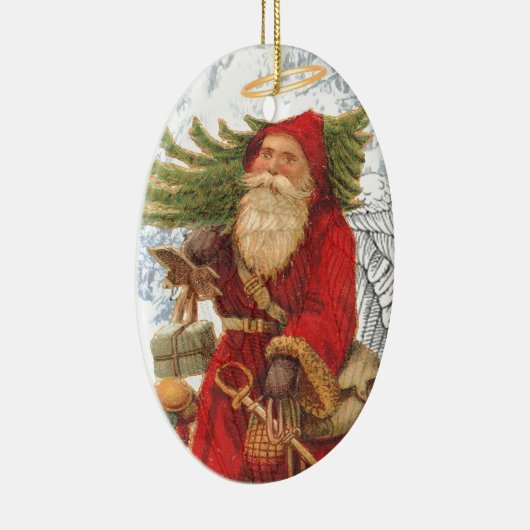 Kerstmis 4 Saint Nicholas Keramisch Ornament (Rechts)