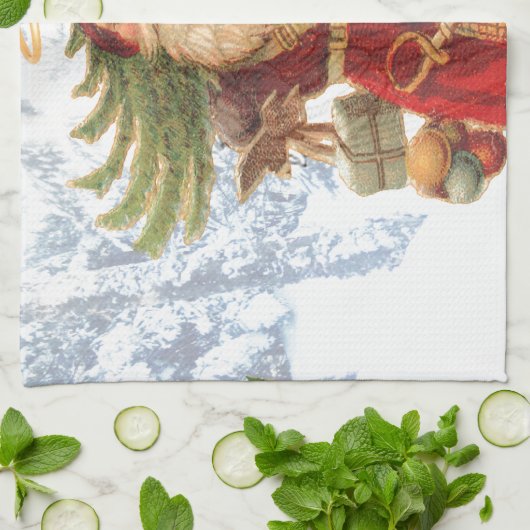 Kerstmis 4 Saint Nicholas Theedoek (Gevouwen)