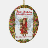 Kerstmis 4 Sint Nicholas de Wonderwerker Keramisch Ornament (Rechts)