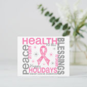 Kerstmis 4 Snowflakes Feestdagenkaart (Staand voorkant)