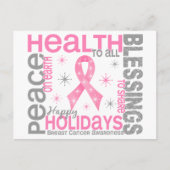 Kerstmis 4 Snowflakes Feestdagenkaart (Voorkant)