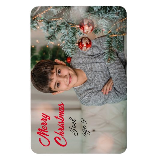 Kerstmis - 4 x 6 op maat gemaakte foto-spoeling magneet (Verticaal)