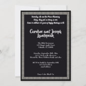 Kerstmis 50e trouwdag zwart en goud in kaart (Achterkant)