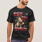 Kerstmis, 5.000 uur met Rudolph Holiday Team T-shirt (Voorkant)
