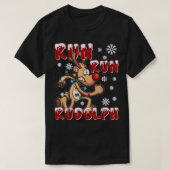Kerstmis, 5.000 uur met Rudolph Holiday Team T-shirt (Design voorkant)