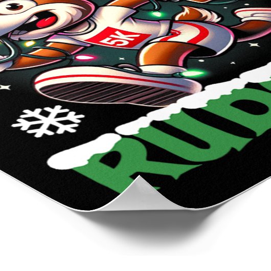 Kerstmis, 5.000 uur, Rudolph Holiday Team runnen Poster (Hoek)