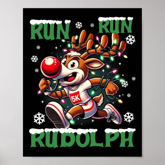 Kerstmis, 5.000 uur, Rudolph Holiday Team runnen Poster (Voorkant)