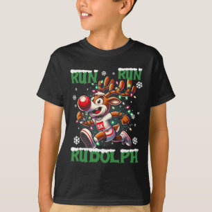 Kerstmis, 5.000 uur, Rudolph Holiday Team runnen T-shirt