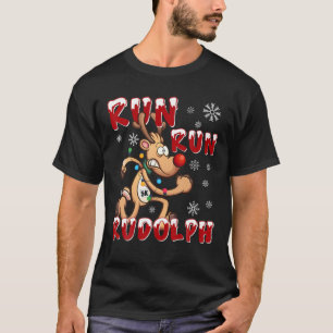 Kerstmis, 5.000 uur, Rudolph Holiday Team runnen T-shirt