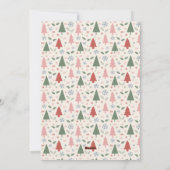 Kerstmis 5 Familie Foto's Collage Feestdagenkaart (Achterkant)