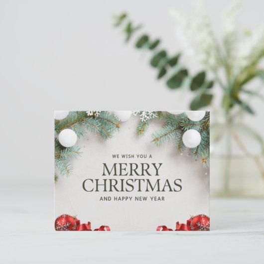 Kerstmis 5 feestdagenkaart (Staand voorkant)