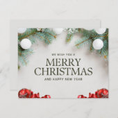 Kerstmis 5 feestdagenkaart (Voorkant / Achterkant)