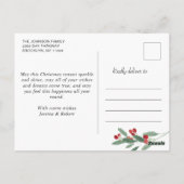 Kerstmis 5 FOTO Berken Bark Vakantie Groet Briefkaart (Achterkant)