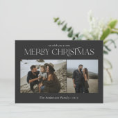 Kerstmis 5 foto waterverf botanische flora feestdagenkaart (Staand voorkant)