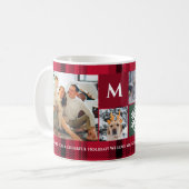 Kerstmis 5 foto's rooster beste oma rode vleid koffiemok (Voorkant links)