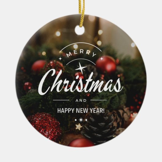 Kerstmis 5 keramisch ornament (Voorkant)