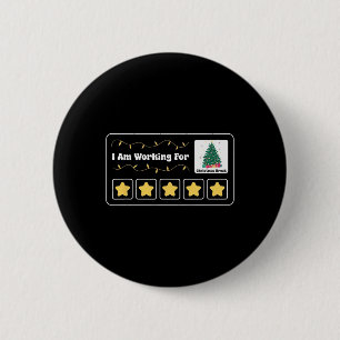 Kerstmis 5 sterren Kerstboom Ik werk voor Christus Ronde Button 5,7 Cm