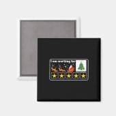 Kerstmis 5 sterren kerstboom Ik werk voor de eerst Magneet (Voorkant / Achterkant)