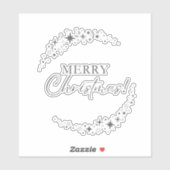 Kerstmis 5 sticker (Vel)