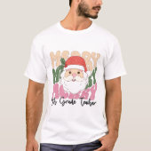 Kerstmis 5e klas leraar t-shirt (Voorkant)