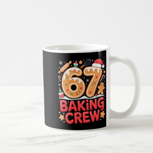 Kerstmis 67 Bakploeg Grappig Meme Peperkoek Koffiemok (Rechts)