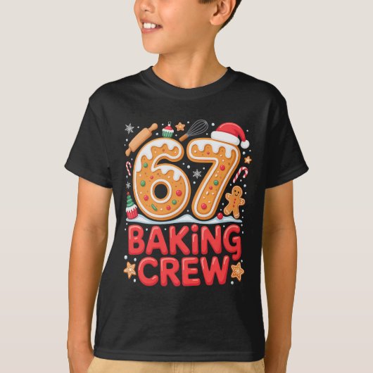 Kerstmis 67 Bakploeg Grappig Meme Peperkoek T-shirt (Voorkant)