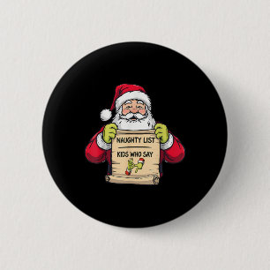 Kerstmis 67 Grappige Kerstman 67 Zes Zeven 6 7 Mem Ronde Button 5,7 Cm
