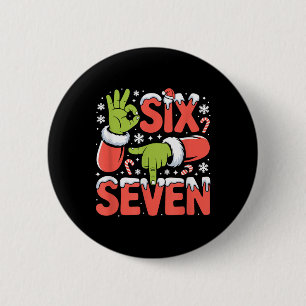 Kerstmis 67 Grappige Meme Xmas Zes Zeven Sinterkla Ronde Button 5,7 Cm