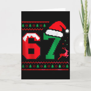 Kerstmis 67 Lelijke trui Nummer 67 Ontwerp Kaart