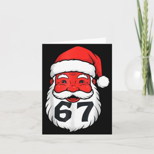 Kerstmis 67 Meme-ontwerp Grappig Zes Zeven Handen Kaart (Voorkant)