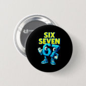 Kerstmis 67 Meme-ontwerp Grappige Zes Zeven Handen Ronde Button 5,7 Cm (Voorkant /achterkant)