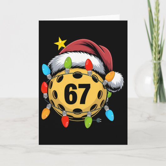 Kerstmis 67 Meme Picklebyll Kerstman Hoed Grappig Kaart (Voorkant)