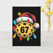Kerstmis 67 Meme Picklebyll Kerstman Hoed Grappig Kaart (Gele Bloem)