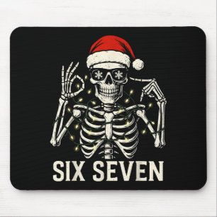 Kerstmis 67 Meme Skelet Met Kerstman Hoed Voor Man Muismat