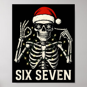 Kerstmis 67 Meme Skelet Met Sinterklaas Hoed Voor Poster
