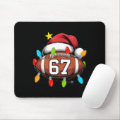 Kerstmis 67 Meme Voetbal Kerstman Hoed Grappig Xma Muismat (Met muis)