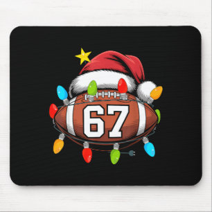 Kerstmis 67 Meme Voetbal Kerstman Hoed Grappig Xma Muismat