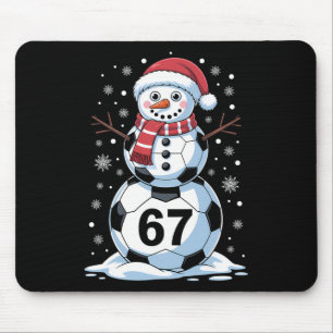Kerstmis 67 Meme Voetbal Sneeuwman Boom Grappig Xm Muismat