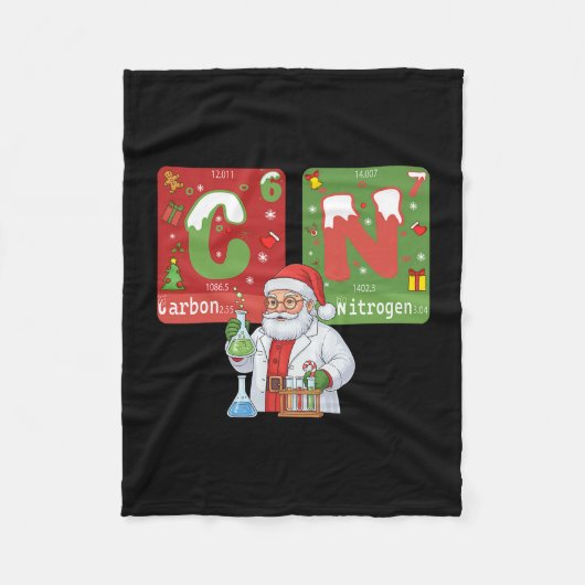 Kerstmis 67 Meme Wetenschap Scheikunde Humor Perio Fleece Deken (Voorkant)