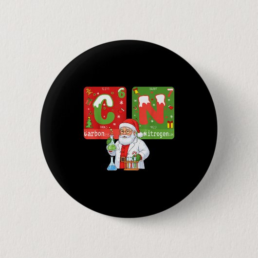 Kerstmis 67 Meme Wetenschap Scheikunde Humor Perio Ronde Button 5,7 Cm (Voorkant)