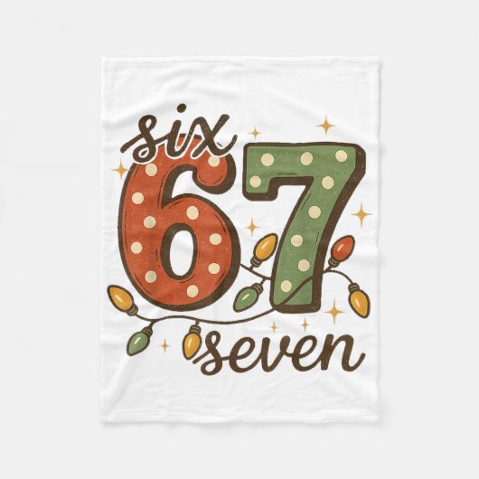 Kerstmis 67 Meme Zes Zeven 6-7 Grappige Internetgr Fleece Deken (Voorkant)