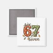 Kerstmis 67 Meme Zes Zeven 6-7 Grappige Internetgr Magneet (Voorkant / Achterkant)