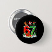 Kerstmis 67 Six Seven Meme Gen Alpha Rendier San Ronde Button 5,7 Cm (Voorkant /achterkant)