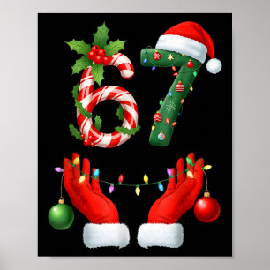 Kerstmis 67 Six Seven Meme Pyjama Kerst Gen Al Poster