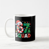 Kerstmis 67 Squad Grappige Candy Cane Lichtjes Vak Koffiemok (Links)