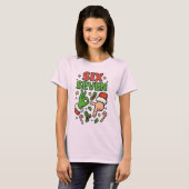 Kerstmis 67 T-shirt Zes Zeven Meme Dames Kerst (Voorkant volledig)