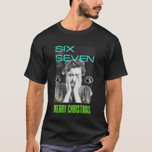 Kerstmis 67 Vaporwave Zes Zeven Meme Esthetiek T-shirt