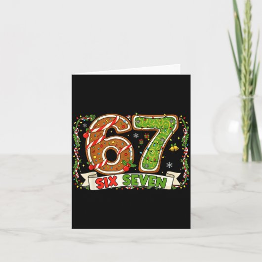 Kerstmis 67 Xmas Gen Rizzmas 6 7 Sinterklaas Brain Kaart (Voorkant)