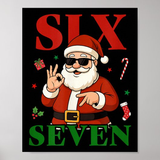 Kerstmis 67 Zes Zeven Grappige Gen Z Alpha Slaang Poster (Voorkant)